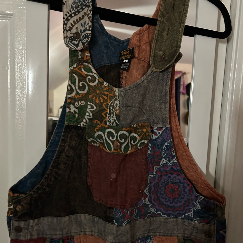 Rising International Multicolor Patchwork wide le… - image 2